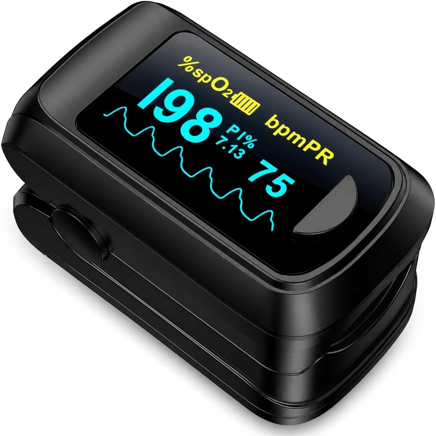 JKS50B Fingertip Pulse Oximeter SpO2 Blood Oxygen Monitor OLED Fast Reading