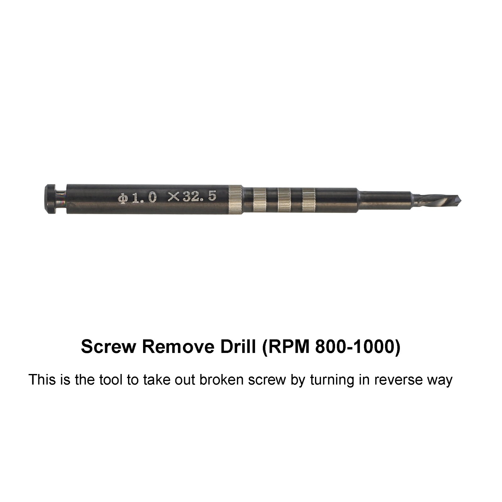 Dental Fixture Remover Extractor Fractured Screw Removal Drill Tap Bar 16° 22°