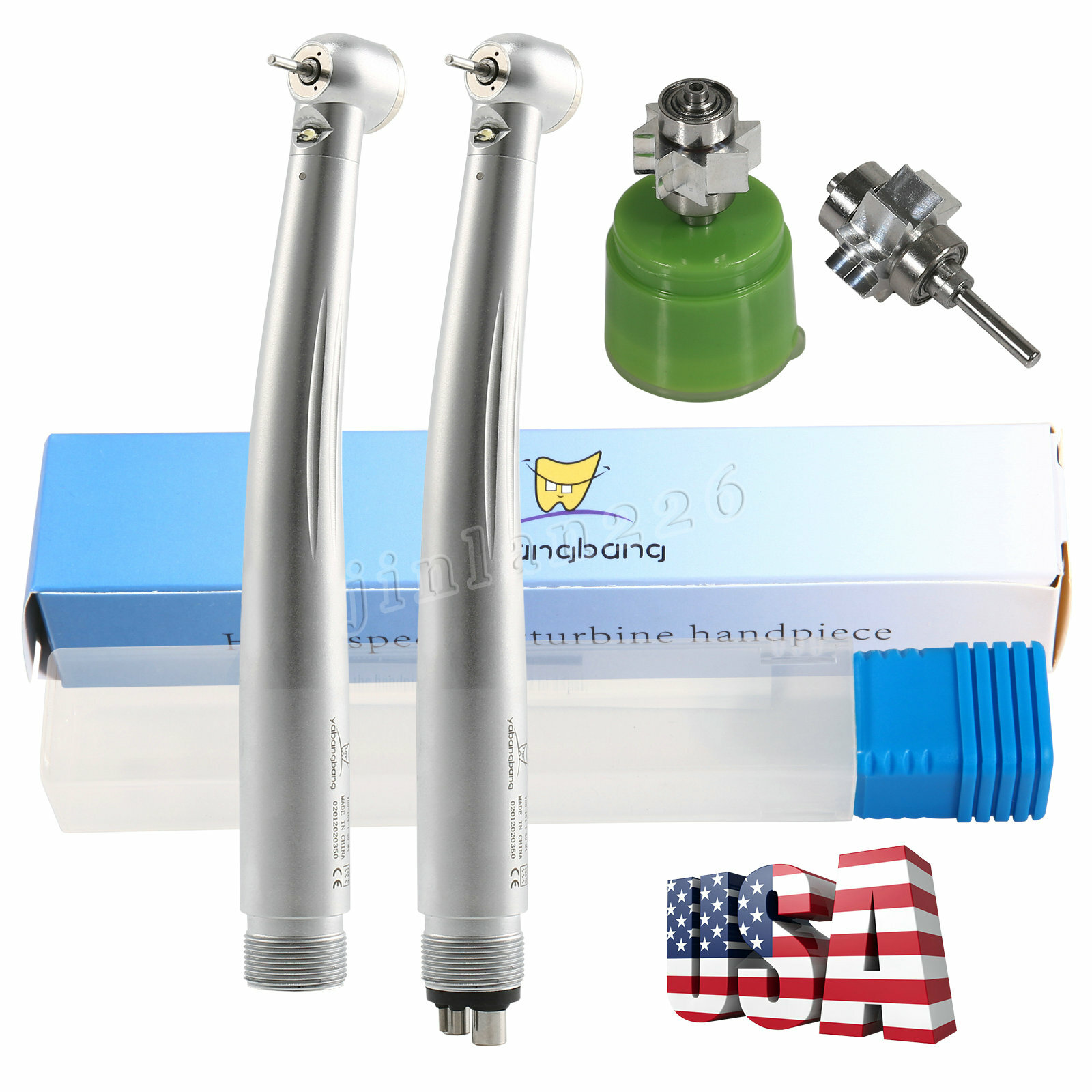YABANG E-generator Dental LED Fiber Optic High Speed Handpiece 2/4 hole YBM