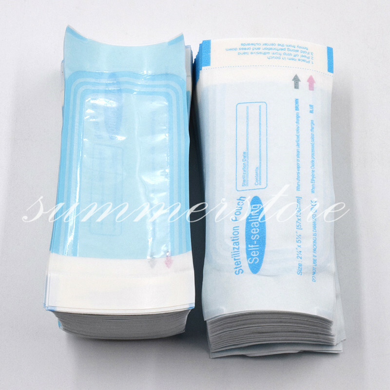 200x Dental Autoclave Serilization 2 1/4″x5 1/8″ 57*130mm Self-Sealing Pouch Bag