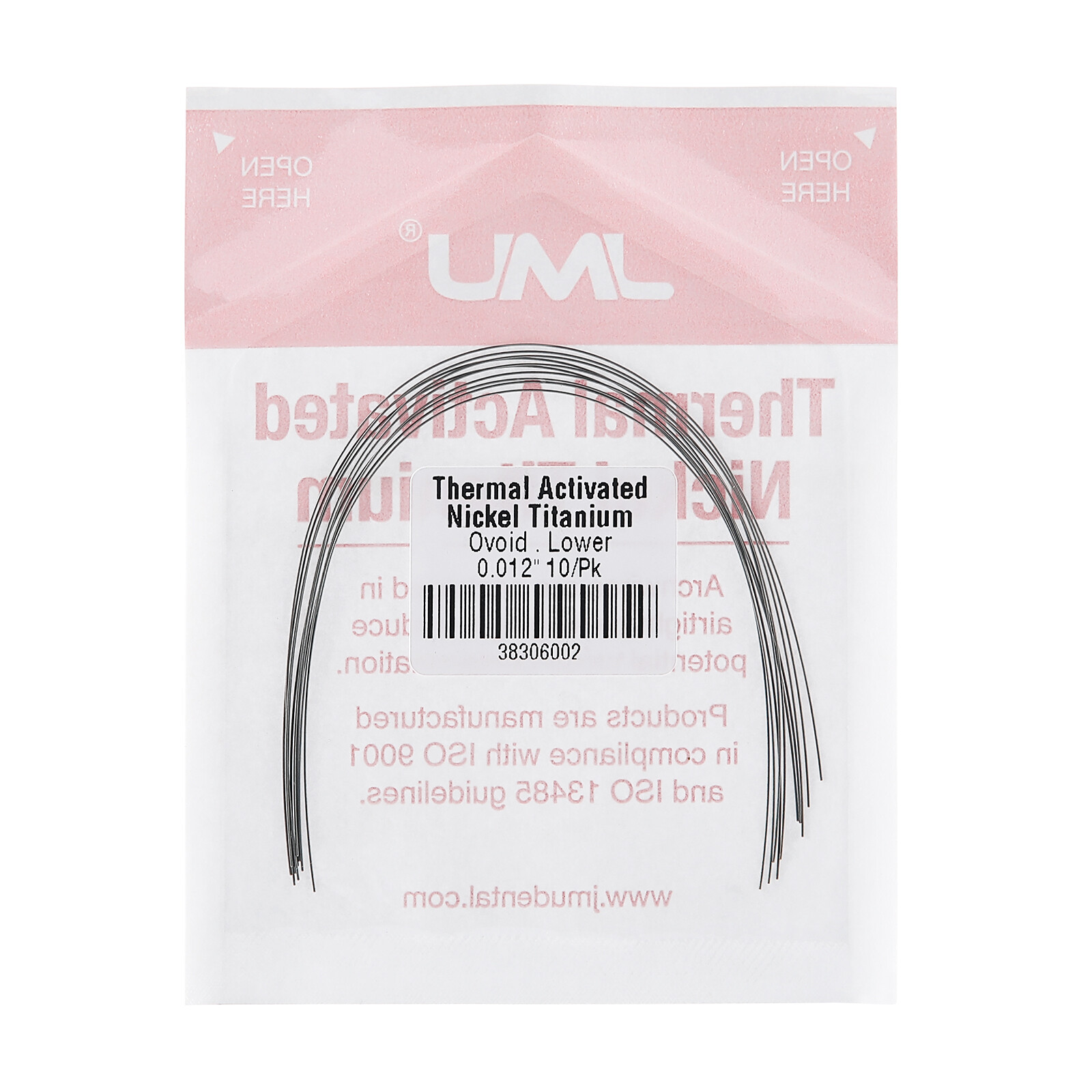 10Pks JMU Ortho NiTi Archwire Thermal Activated Ovoid Form Round/Rectangular