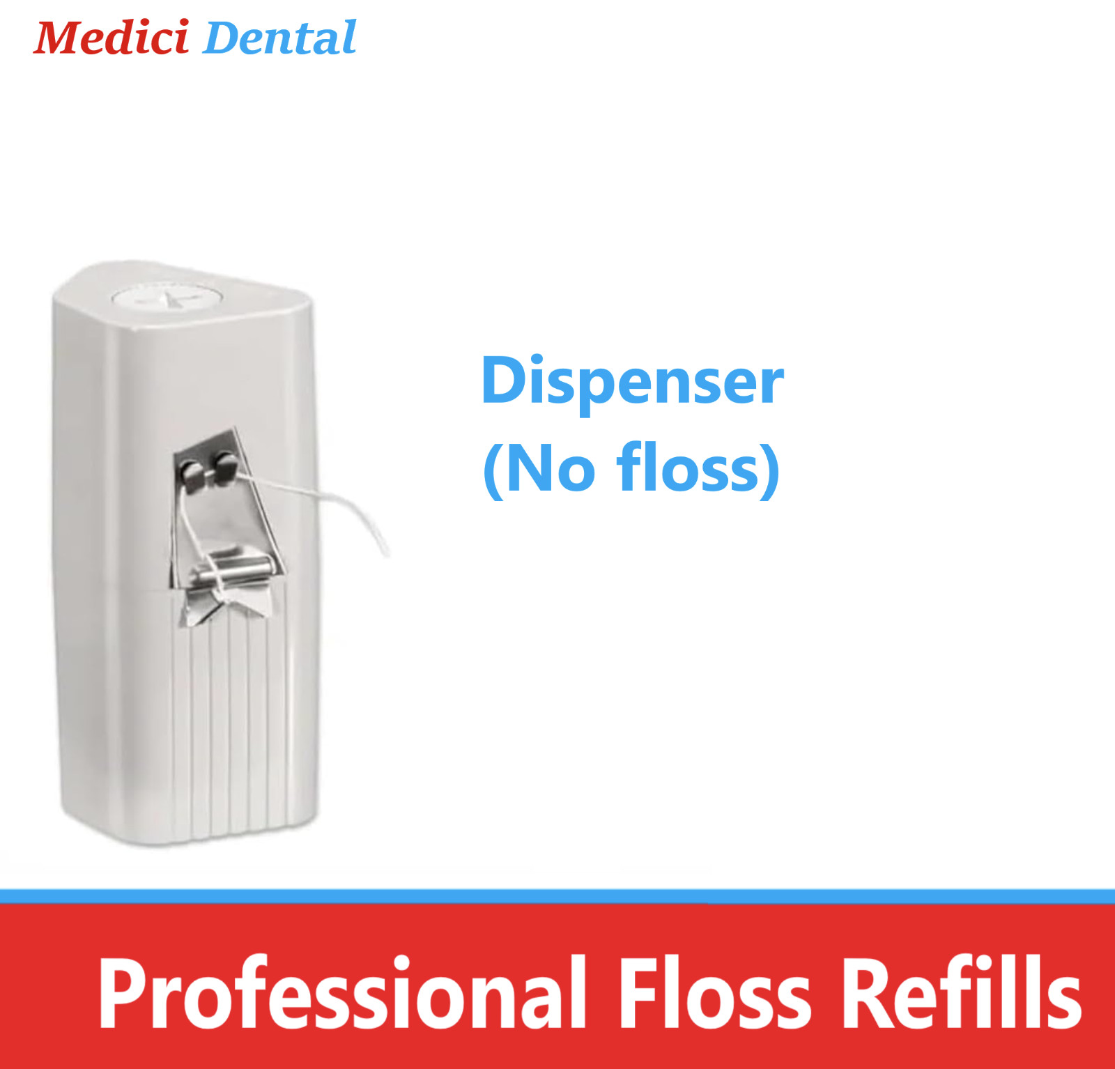Dental Floss Dispenser Reach Waxed Mint Floss, 200 yd spool Professional Refill