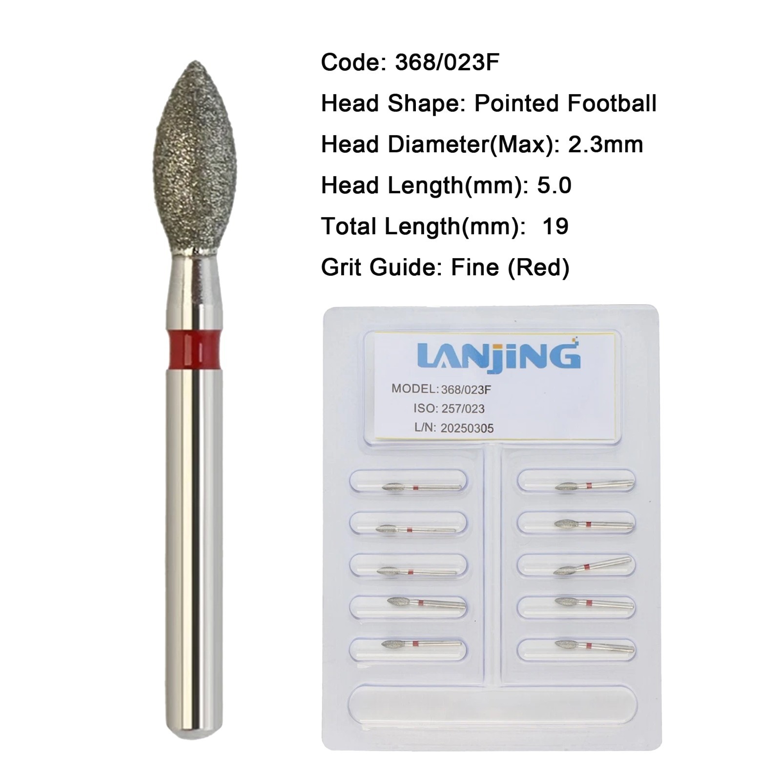 Dental Burs Diamond Egg Football FG Pear Round End Taper Cylinder High Speed 830