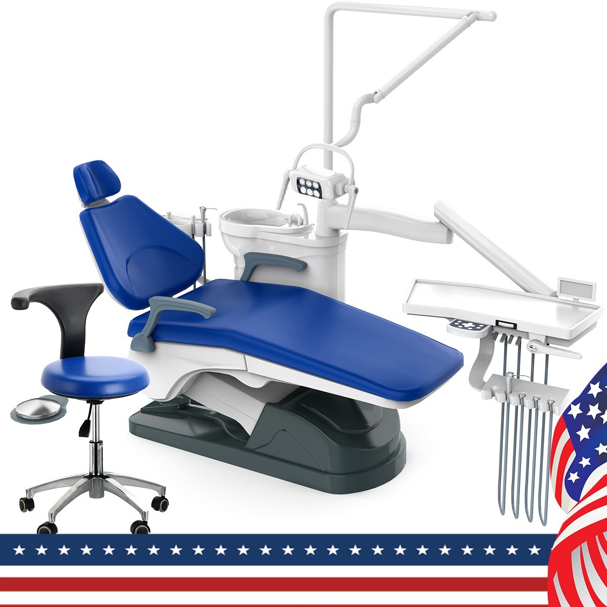 Dental Unit Chair Computer Controlled /Suction System Vacuum /Cart Delivery Unit