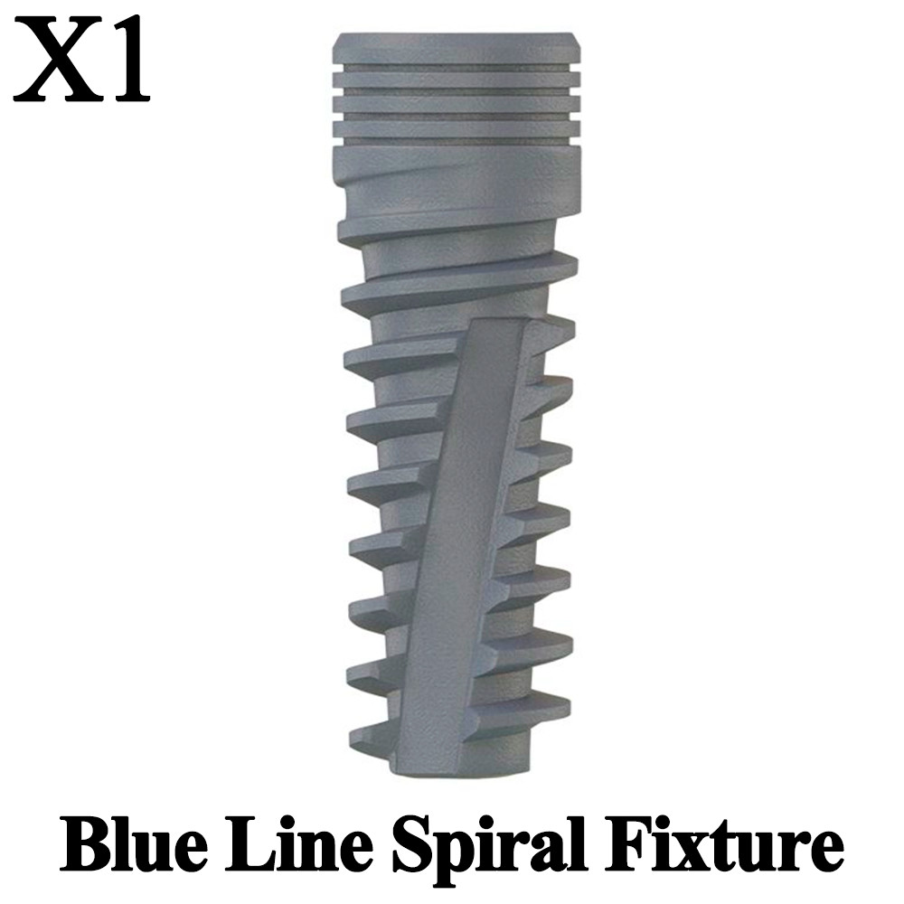 1pcs Dental Blue Line Fixture Int Hex 2.42mm Connection Titanium SLA