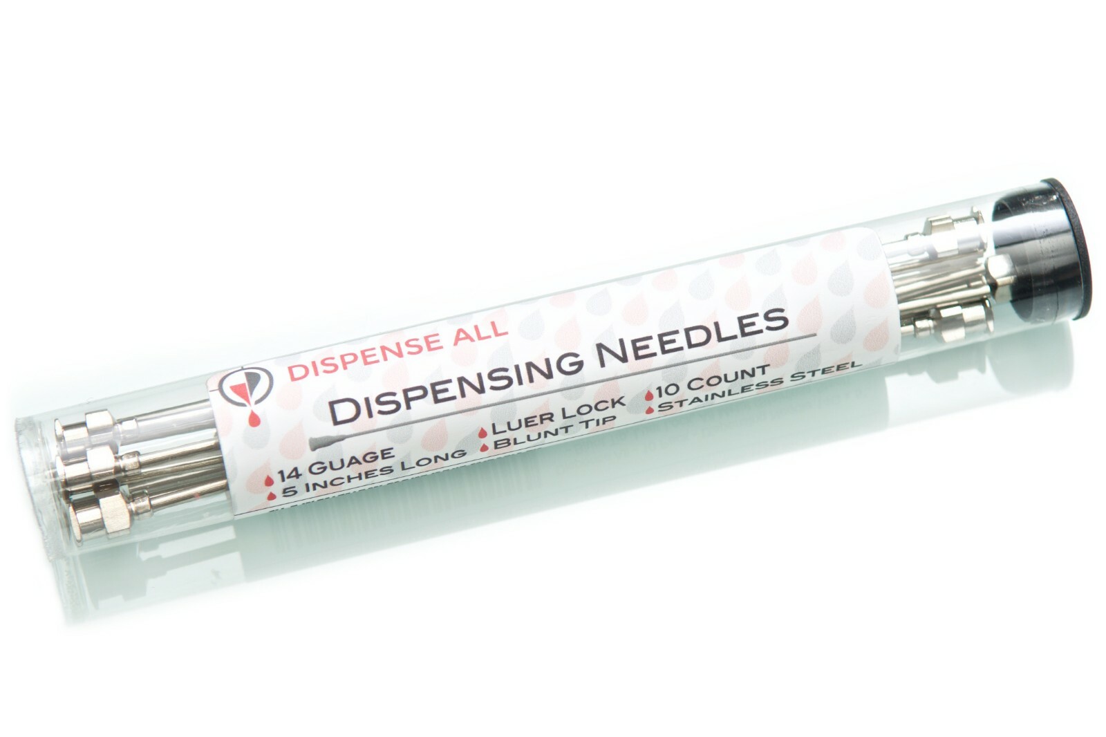 Dispense All – 10 Pack – 5″ Dispensing Needle – Blunt Tip, Luer Lock, All Metal