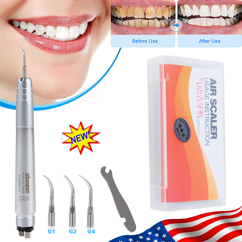 1-5*Dental Ultrasonic Air Perio Scaler Handpiece Hygienist 2/4H G1 G2 G4 Tips ty