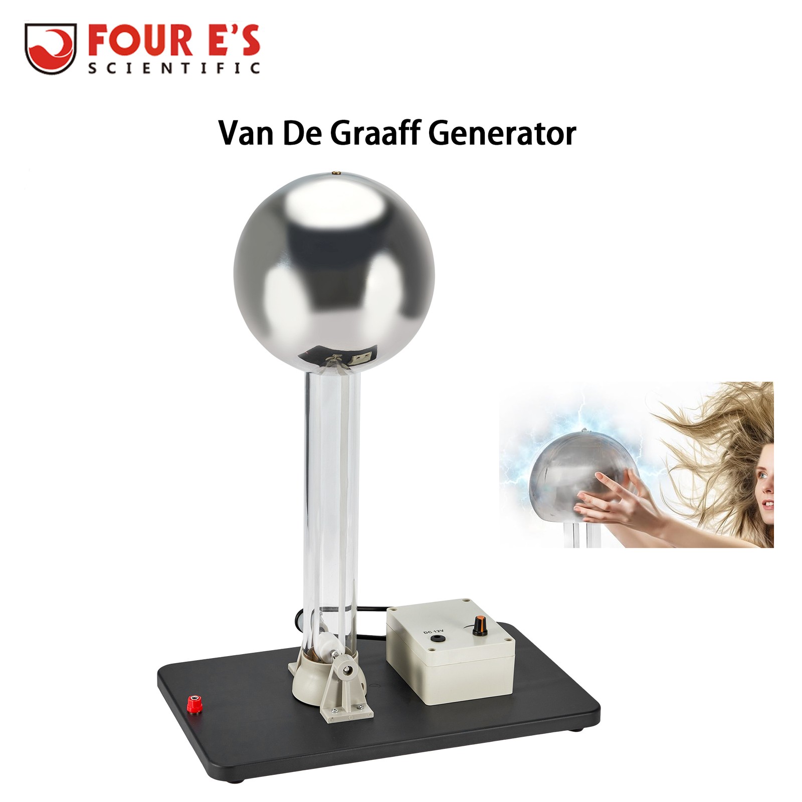 Van de Graaff Generator Static Electricity Generator Motor with Accessories New