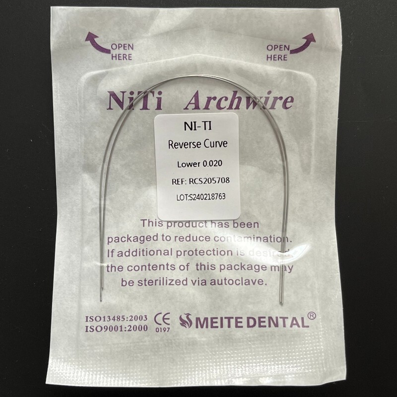30 Packs Dental Orthodontic Reverse Curve Arch Wire Niti Super Elastic Round