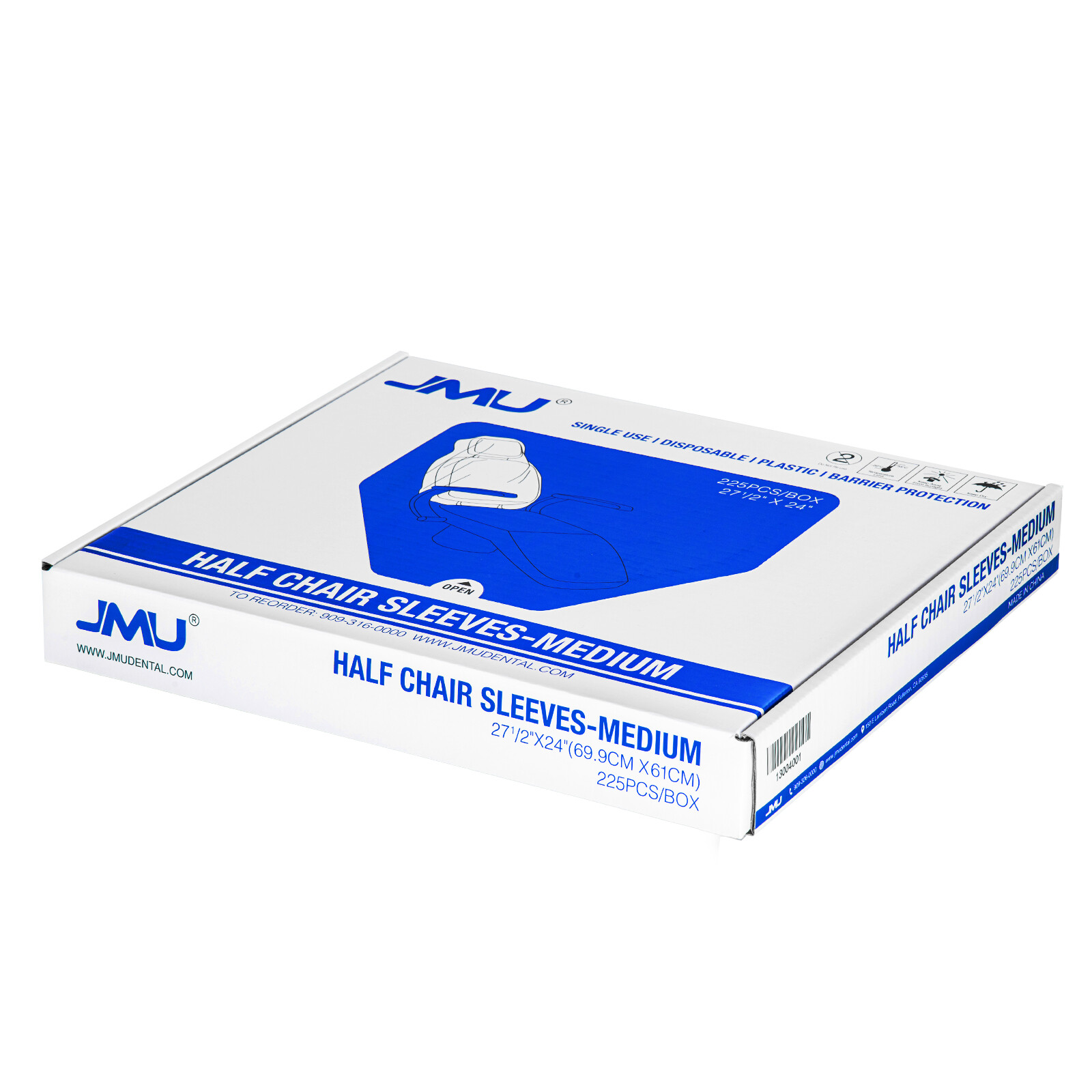 JMU Dental Chair Cover Half Full Size Disposable Clear Plastic Sleeve Protector