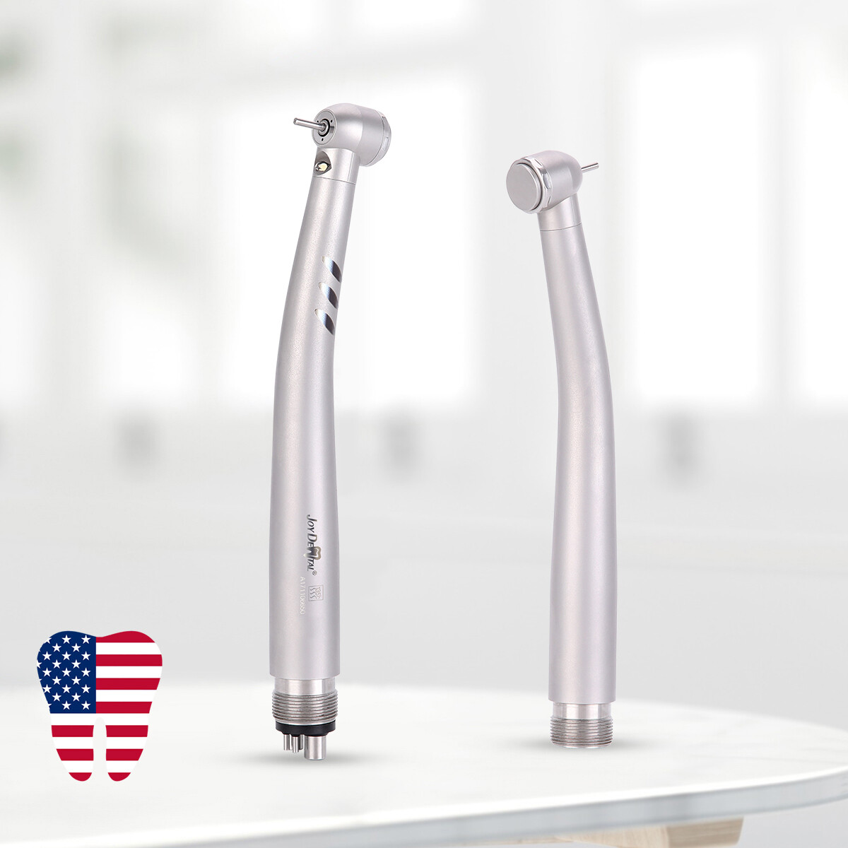 Joy Dental Fiber Optic LED E-generator High Speed Handpiece 2H/4Hole Torque Head