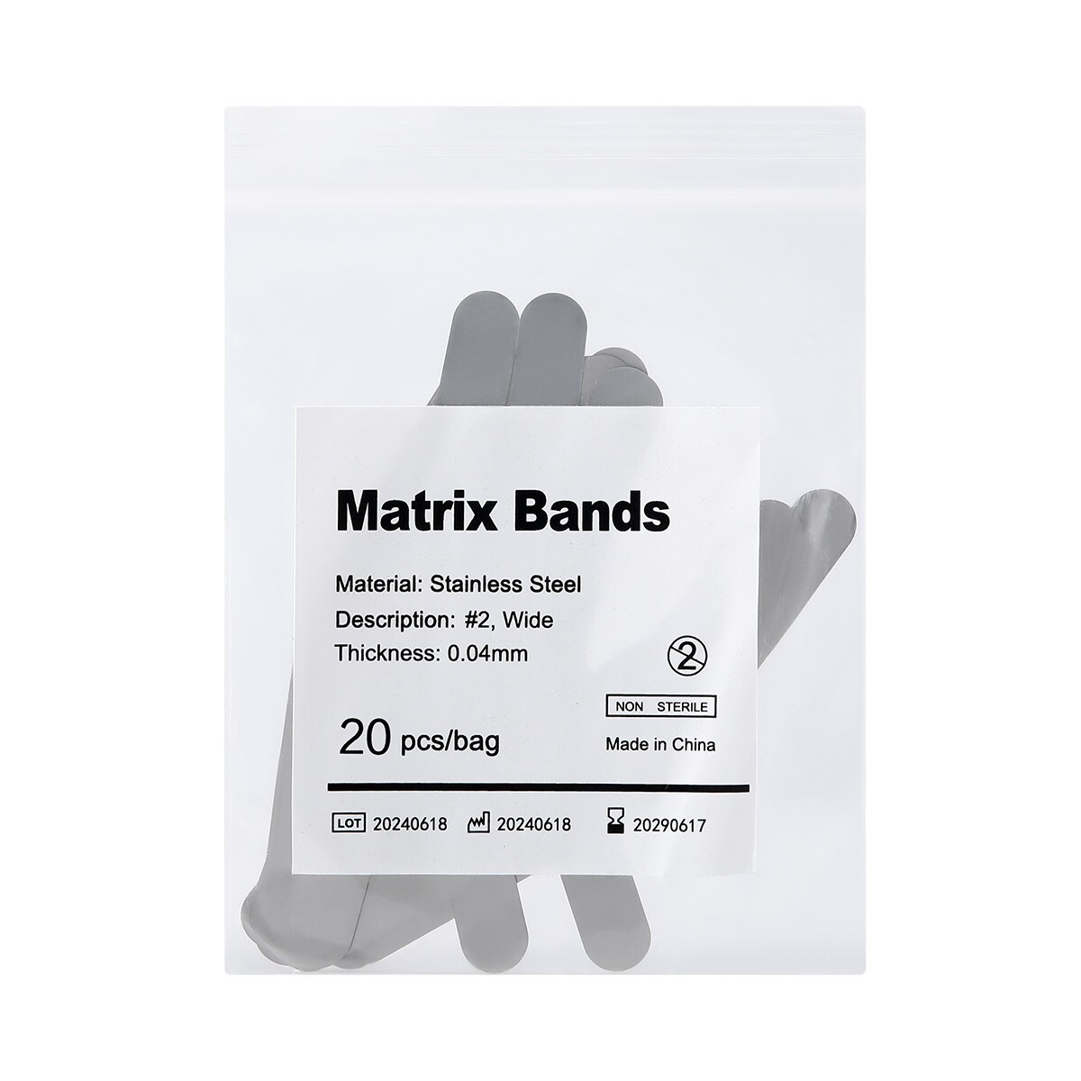Dental Sectional Matrix System Contoured Metal Matrices Refill Matrix Bands