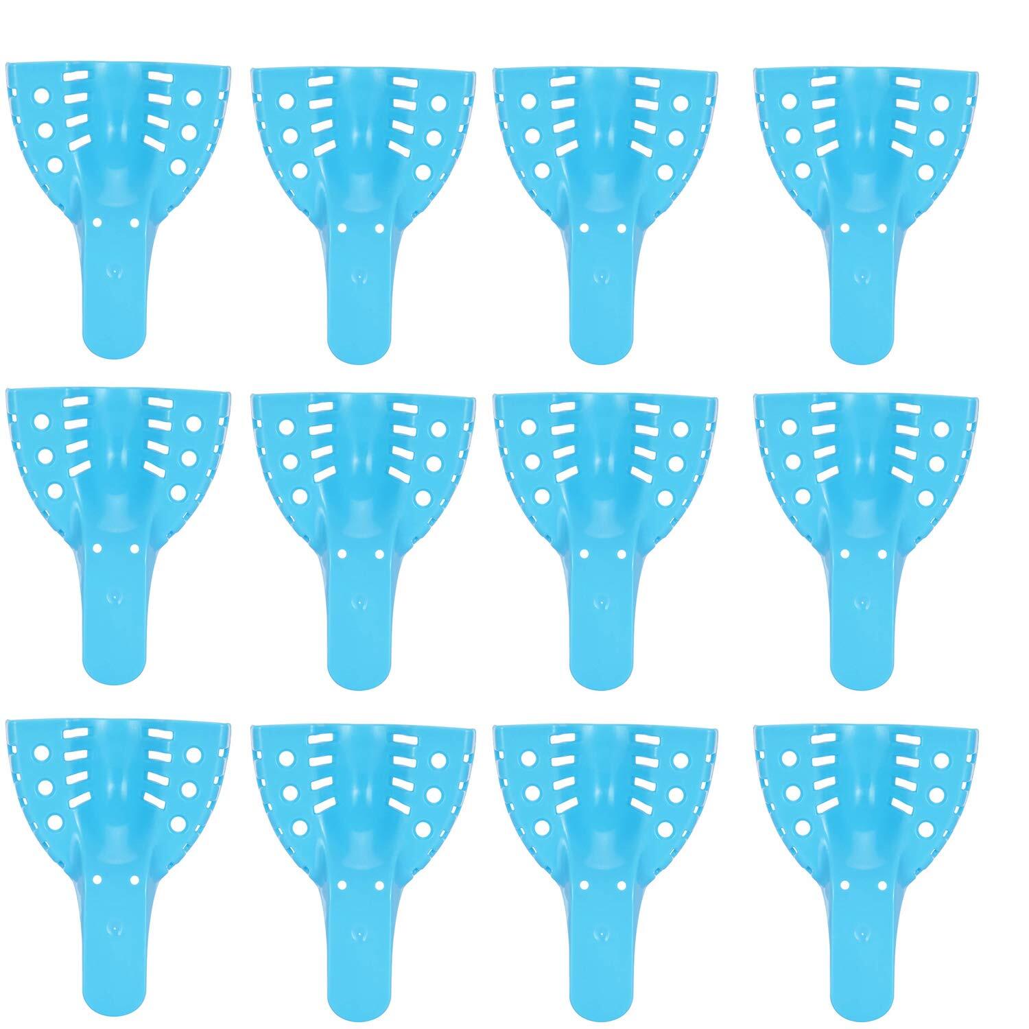 Dental Impression Trays Perforated Plastic Autoclave (CHOOSE SIZE) (1 Bag of 12)