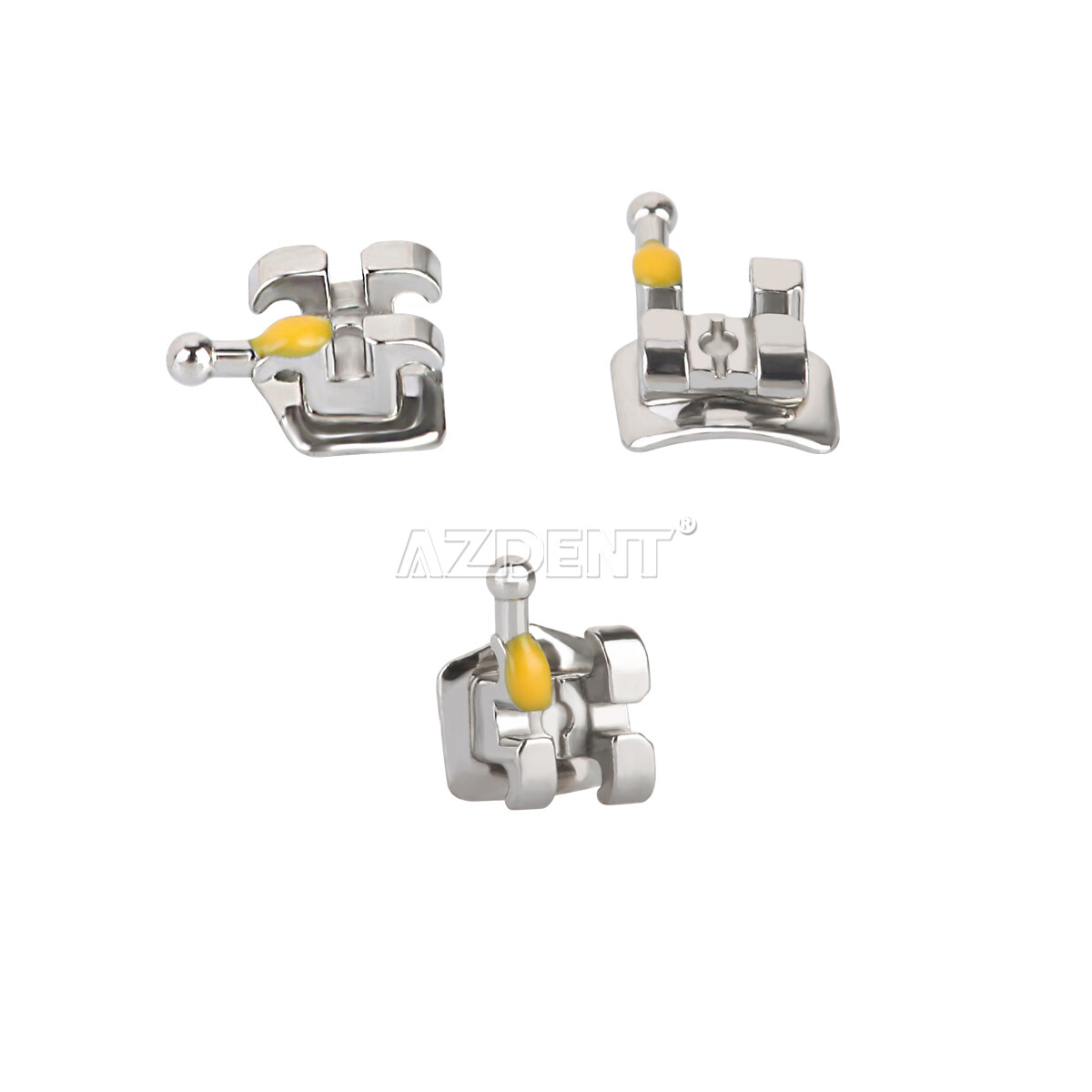 AZDENT Dental Orthodontic Brackets Mini Roth/MBT 022 Hooks 345/10Size Arch Wires