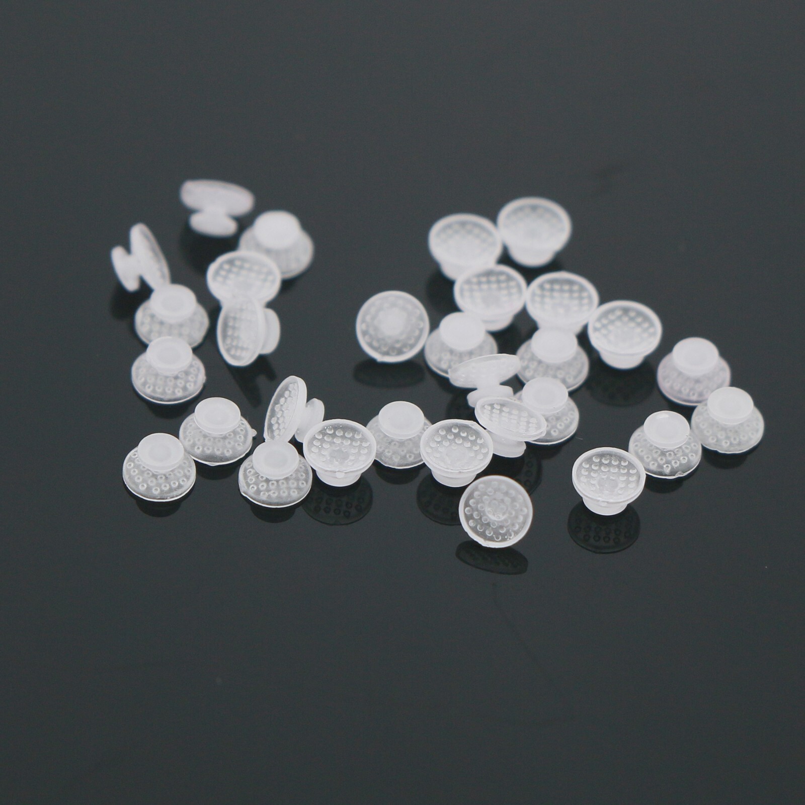 10 Pcs/Pack Dental Orthodontic Ceramic Clear Lingual Button Bondable Round Base