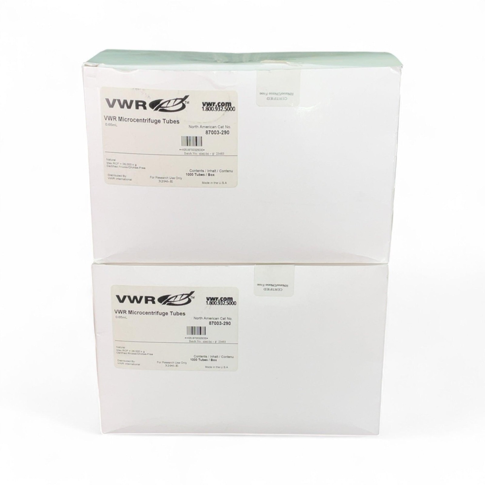 VWR 0.65mL Microcentrifuge Tubes 87003-290 Consumables New Open Box Best Offer!