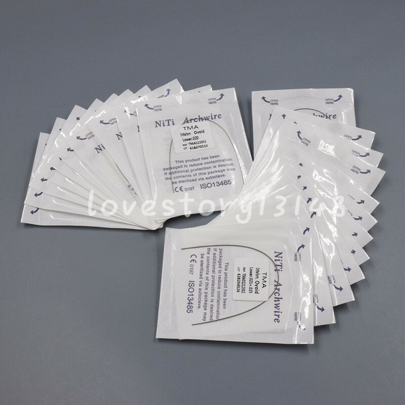 5 Pcs Dental Ortho Rectangular Ovoid TMA Arch Wire Titanium Molybdenum Alloy