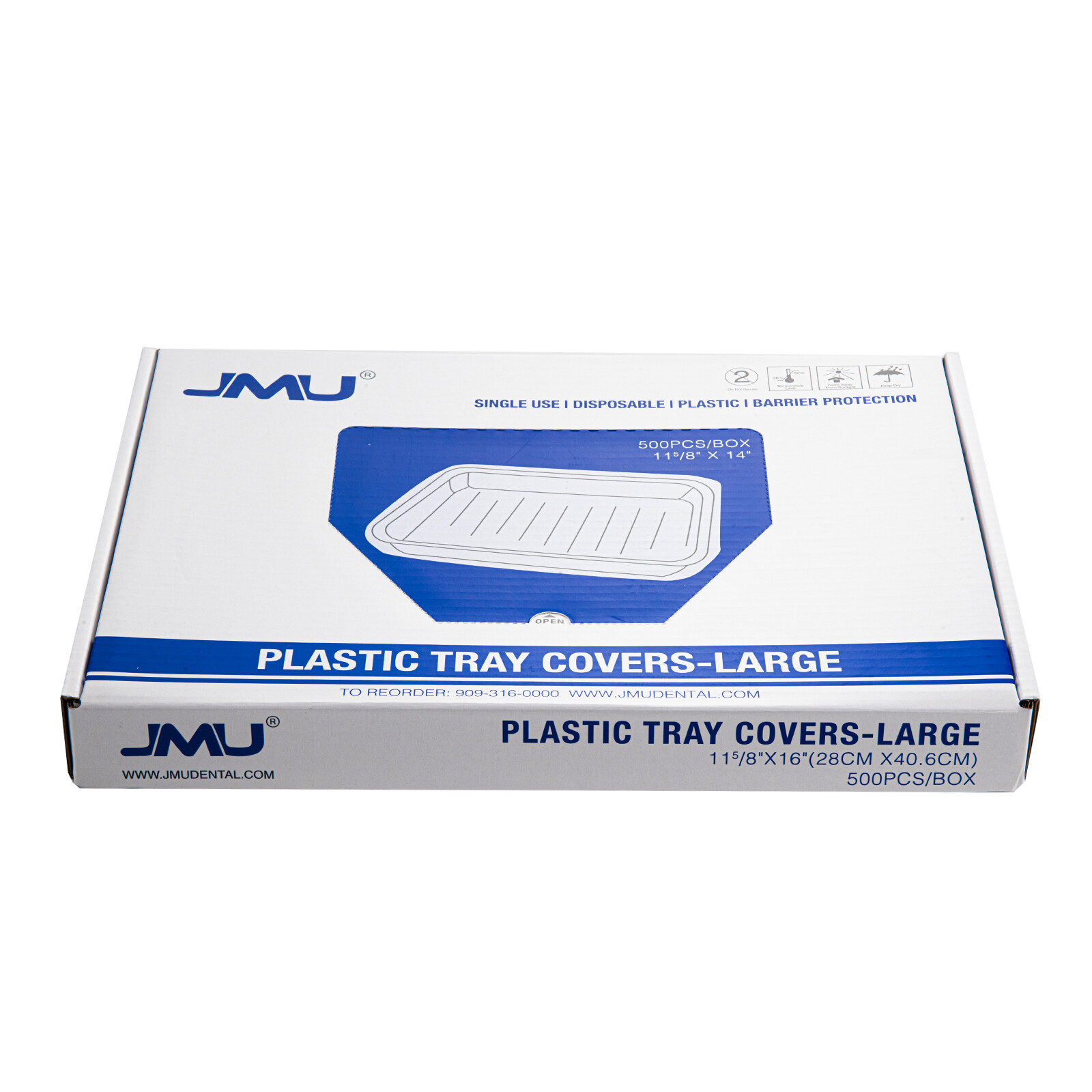 1500 (3Boxes) JMU Dental Large E-Tray Covers Sleeves Clear Plastic 11-5/8″x16″