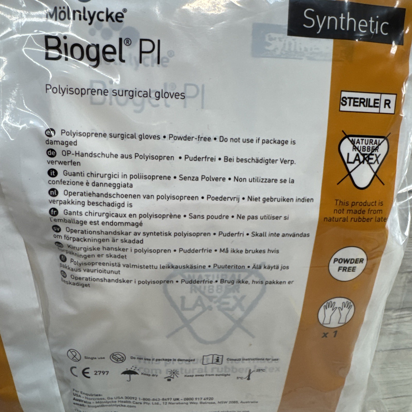 Biogel PI Surgical Gloves Sterile Molnlycke *28 Pair* Size: 7 *See Dates*