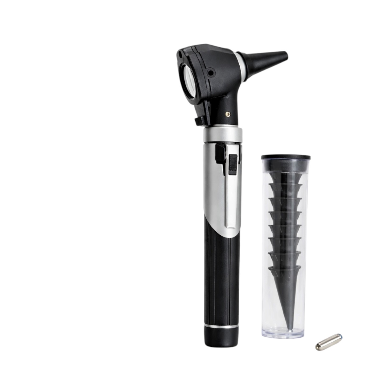 PREMIUM FIBEROPTIC OTOSCOPE SET ENT EXAMINATION DIAGNOSTIC USE -BLACK