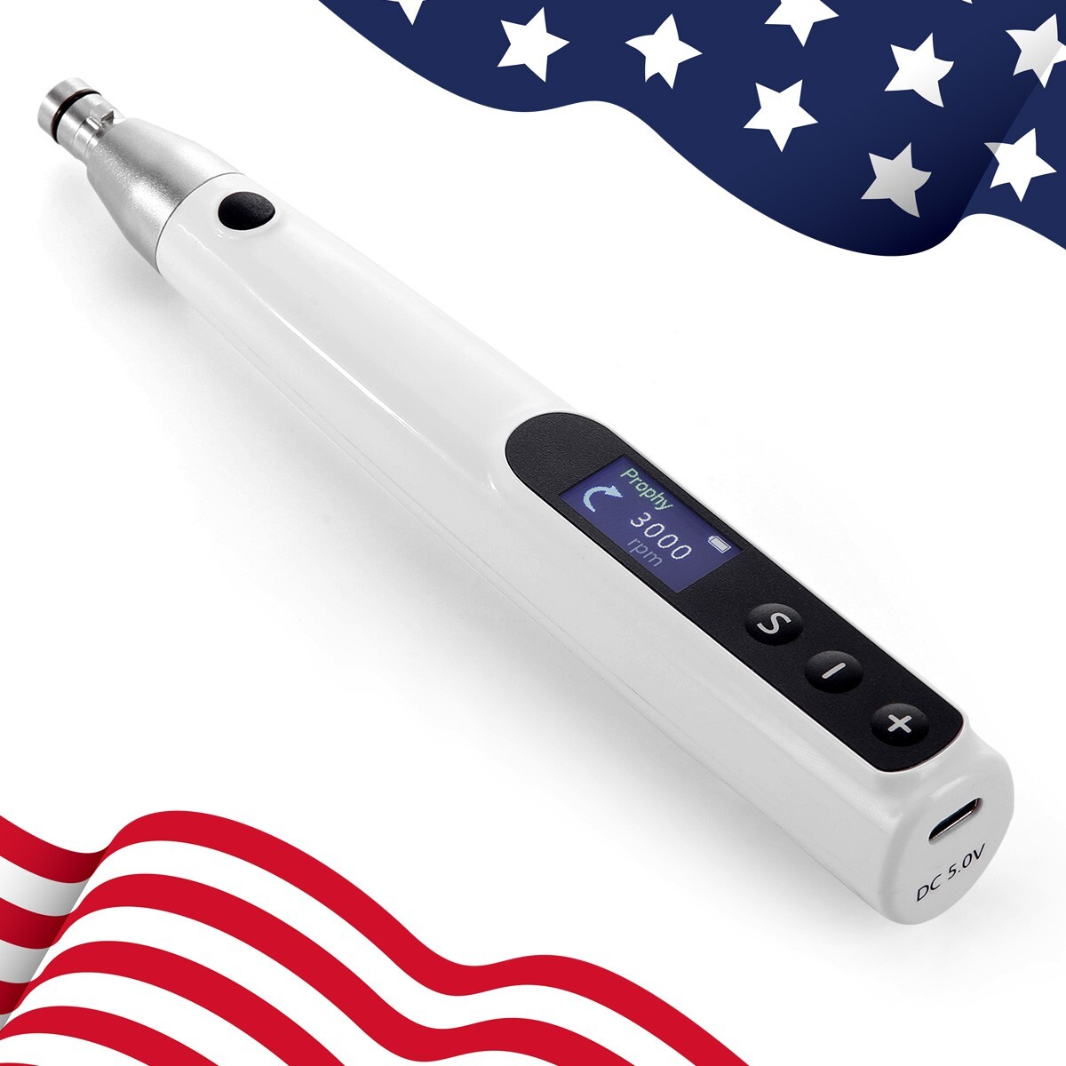 Dental Cordless Hygiene Prophy Polishing Handpiece 360° Swivel Polisher Kit