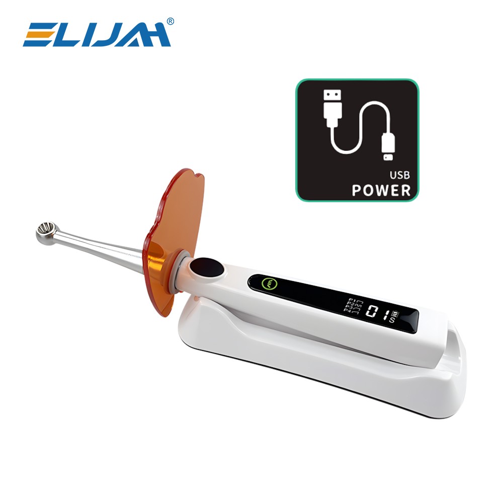 4 Modes Dental Cordless 1S LED Light Cure Lamp Metal Head LED Curing Light 360°