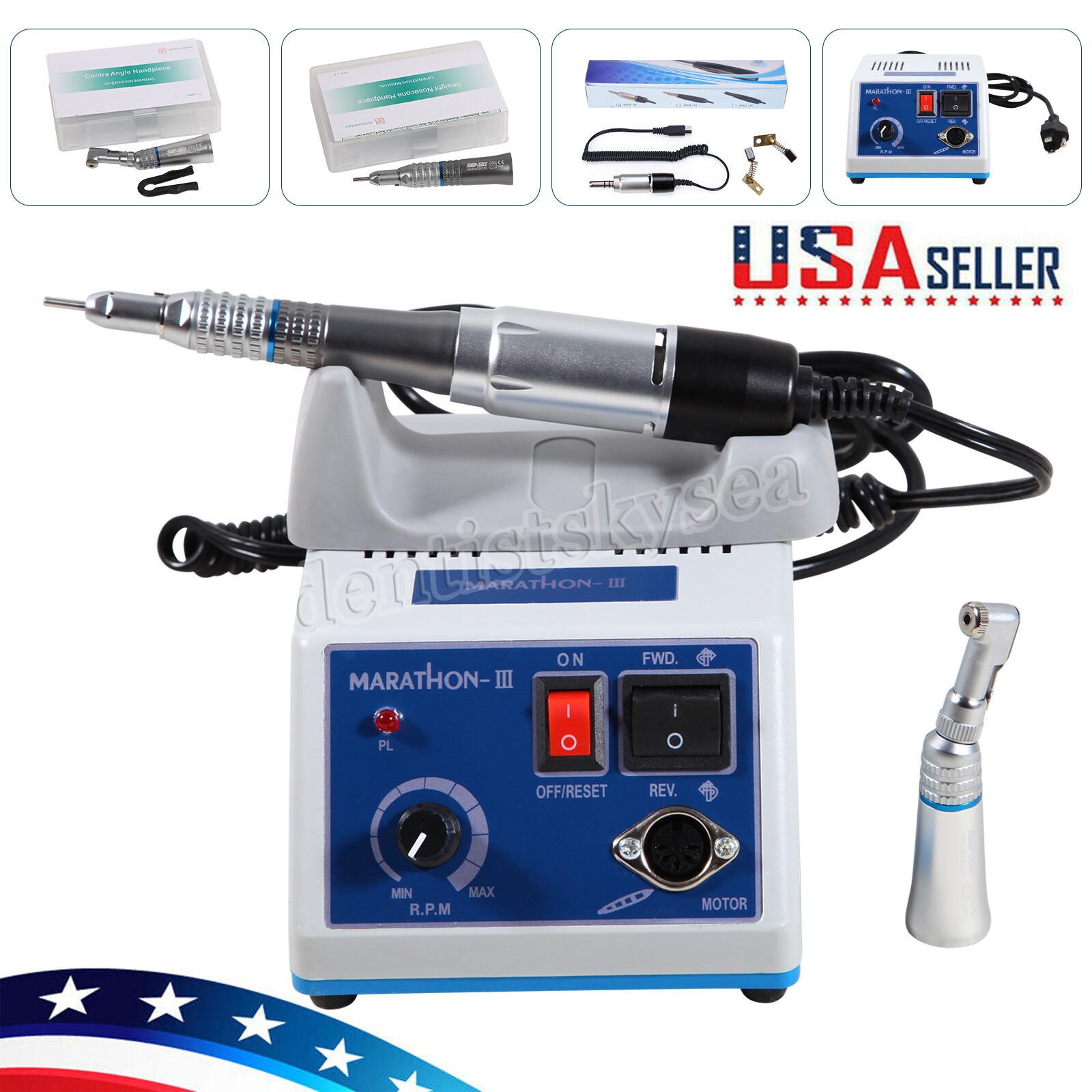 Lab Marathon Micromotor /Contra Angle /Straight 100*Green Cups TXX Dental