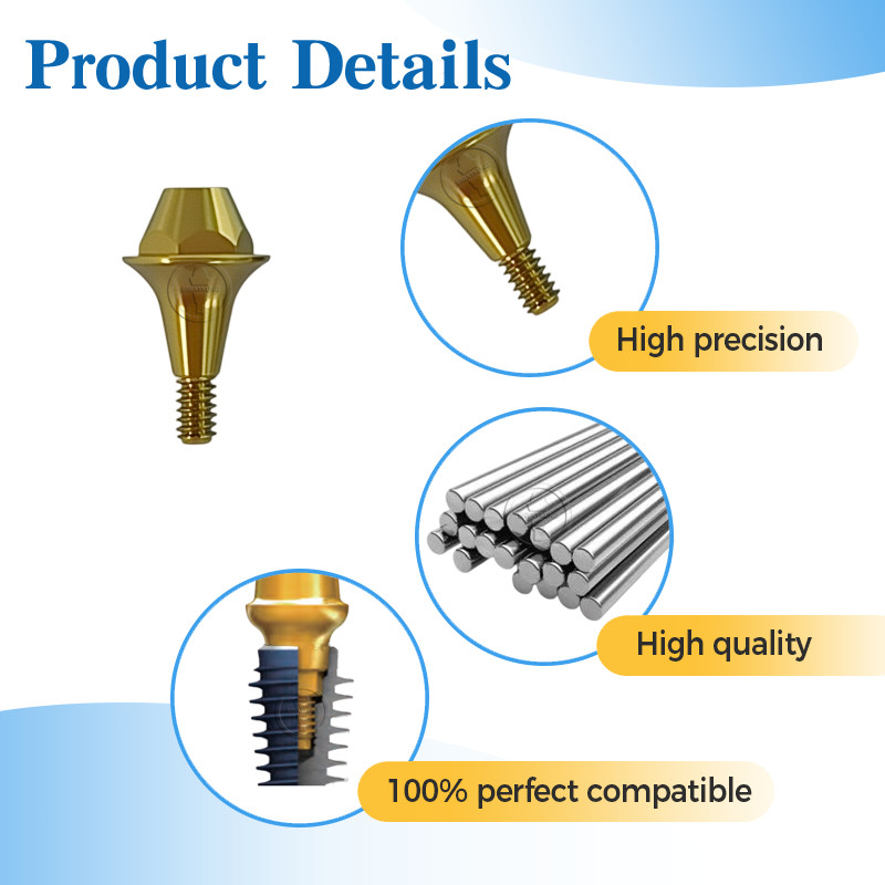 1 pcs Multi unit straight abutment fits to DIO UF II Old line platform D4.8 Mini
