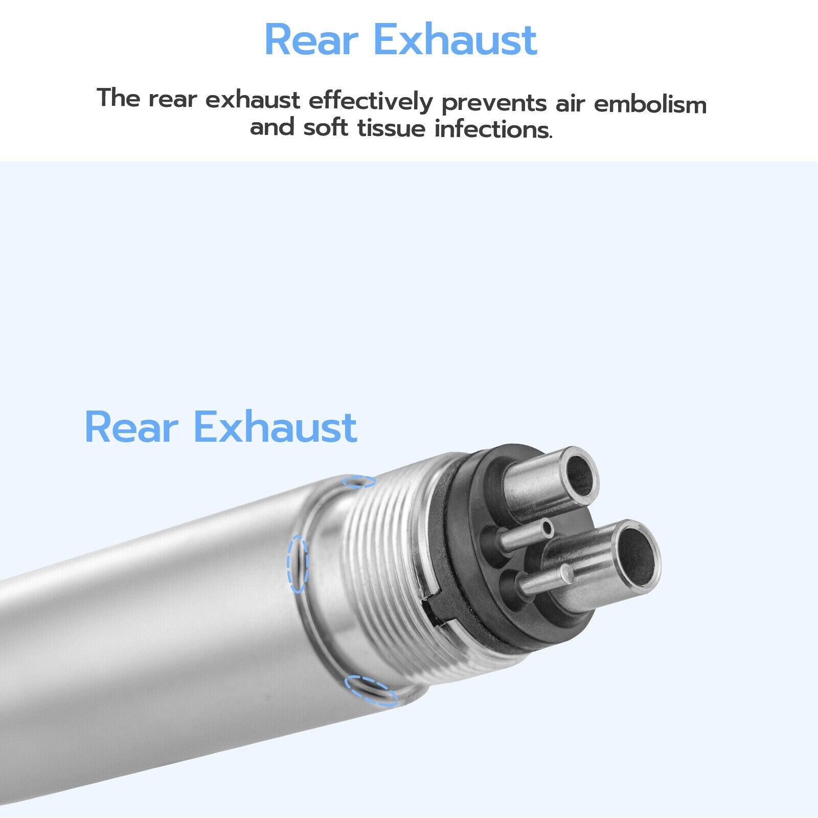 Dental Surgical 45 Degree High Speed Handpiece Push Button Single Spray 4 Holes