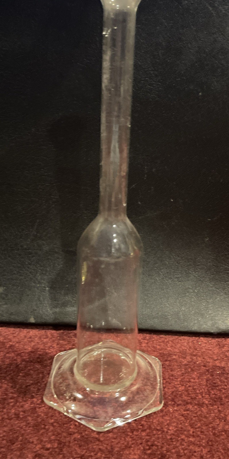Vintage Graduated longstem flask TC glass Cylinder 490 ml Laboratory Chemistry!