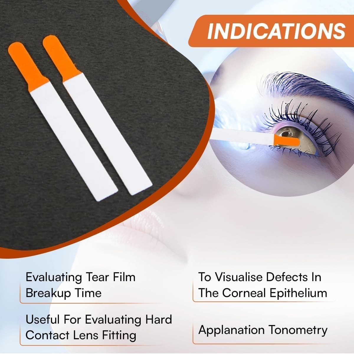 3 Boxes Fluorescein Eye Strips Ophthalmic Diagnostics – 900 Strips Total Supply
