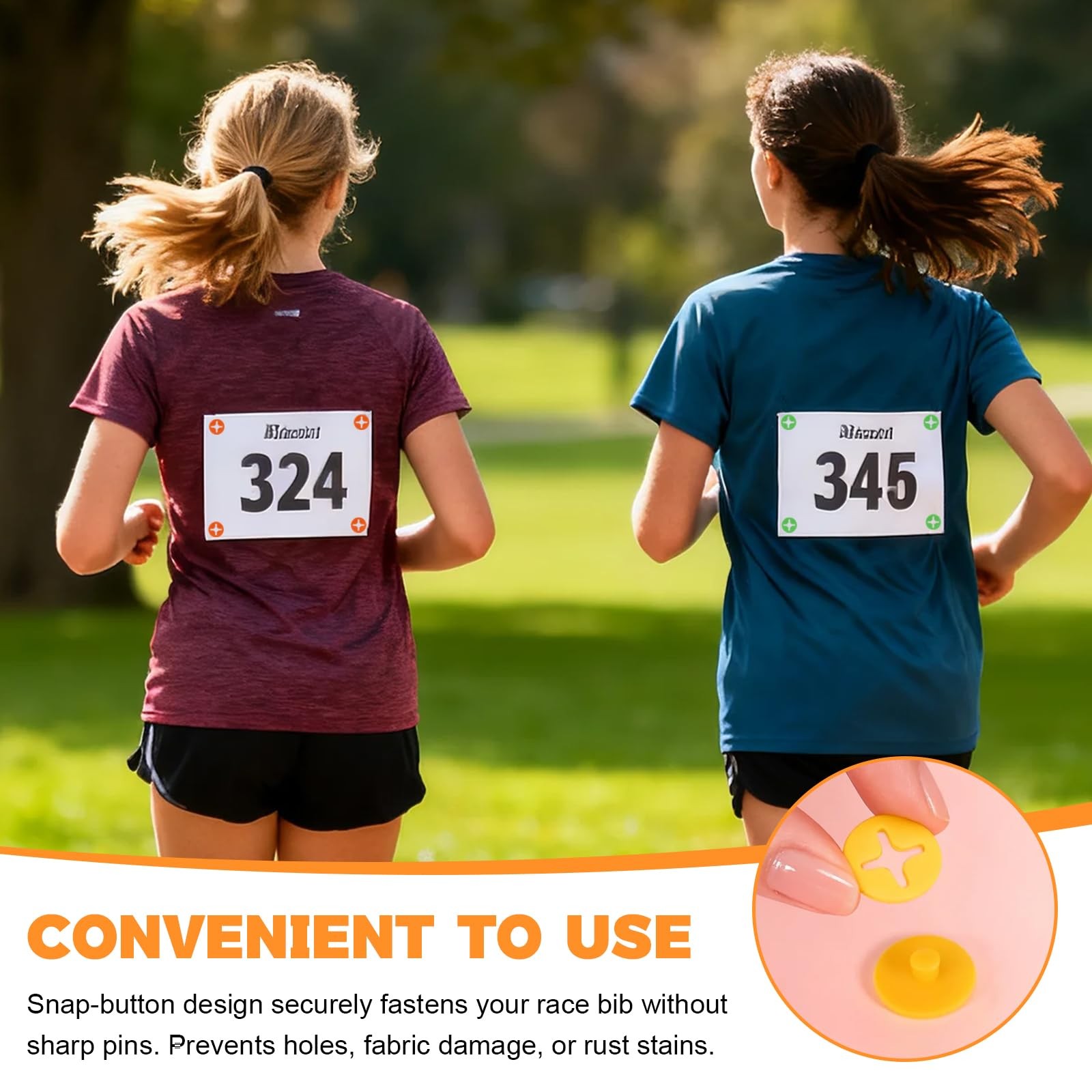 Running Bib Clips, 20Pcs Race Bib Holder, Race Number Buckle Fixing System fo…