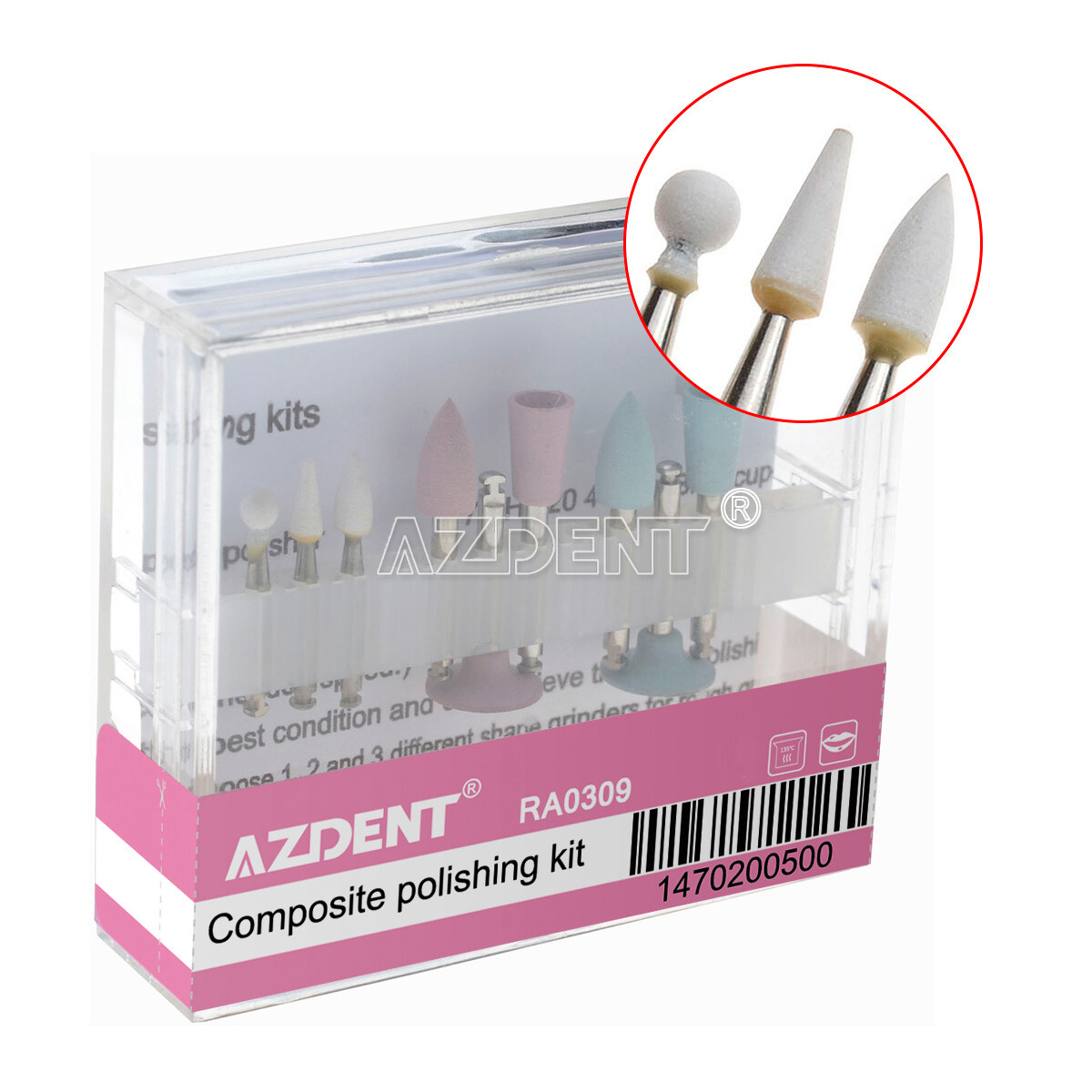 AZDENT Dental Lab Composite Polishing Kit Diamond RA/HP Polisher Wheel