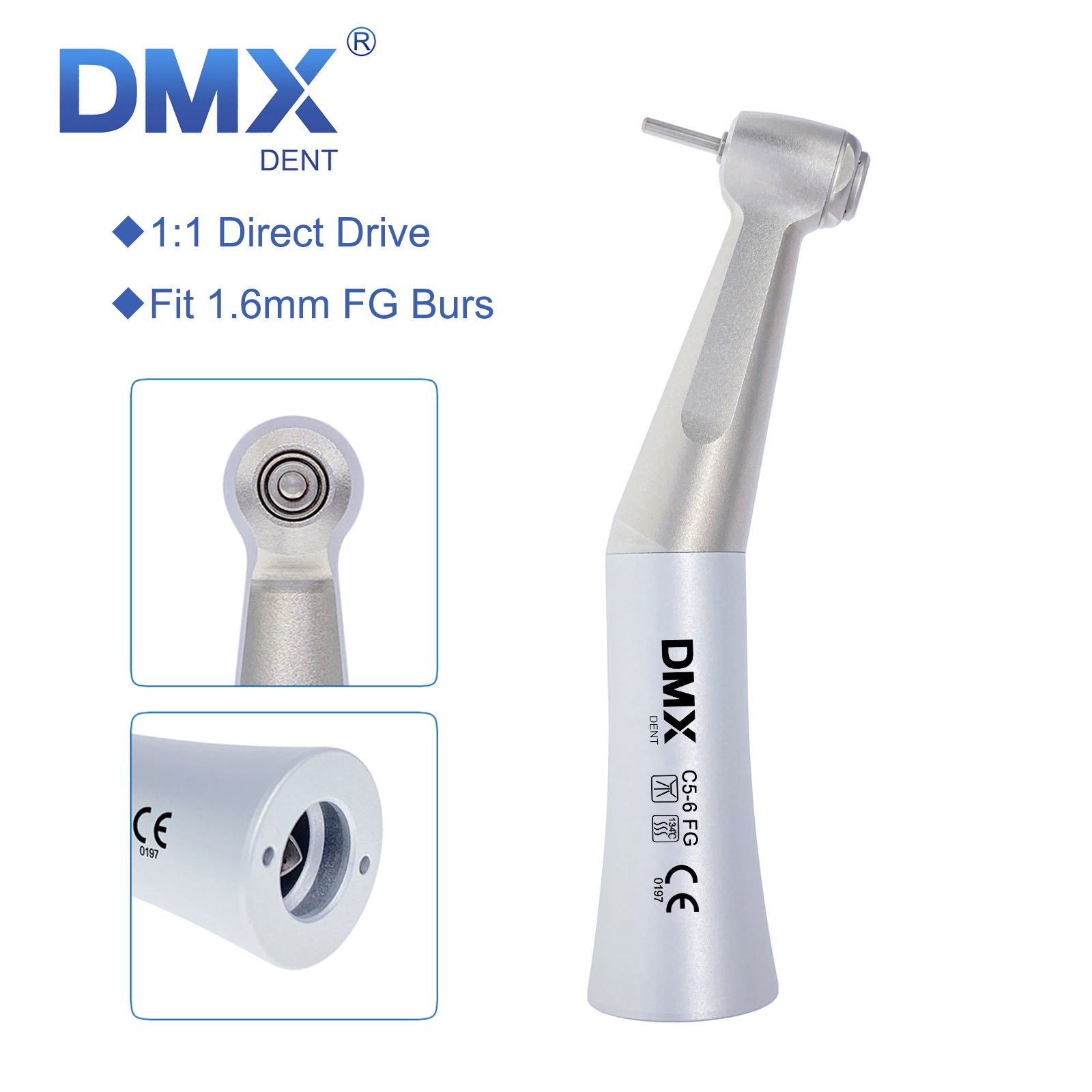FG1.6mm Dental Slow Low Speed Contra Angle Handpiece NSK Style Friction Grip Bur