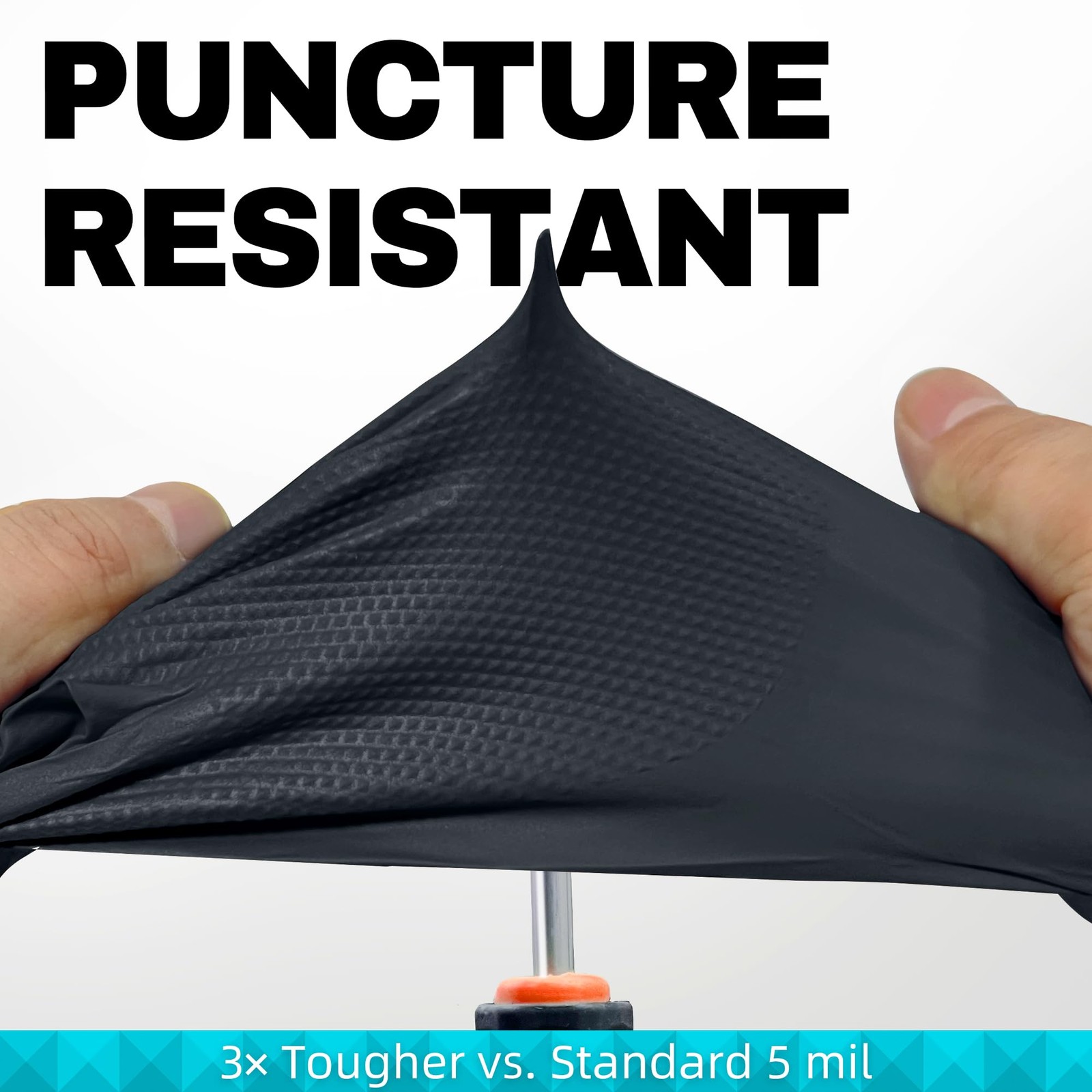 BEASTEK Nitrile Disposable Gloves, 8 Mil Powder Free X-Large, X-large (Black)