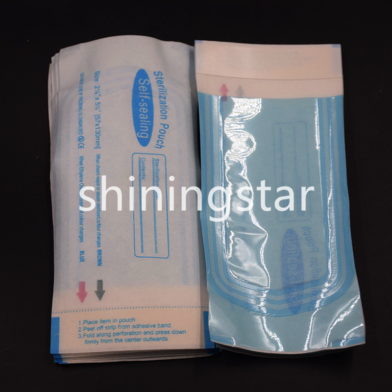 200 Pcs Dental Self-Sealing Sterilization Bag/Pouch 2 1/4″X5 1/8″ 57*130 mm