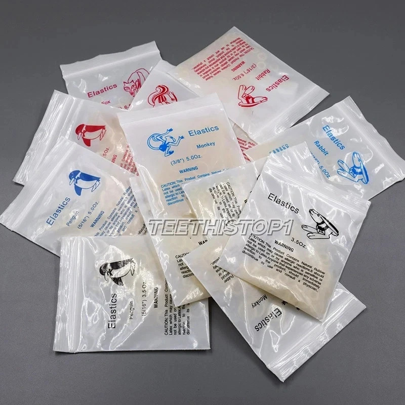 Dental Orthodontic Elastics Rubber Bands Ortho Latex Braces 3.5/5.0/6.5 OZ