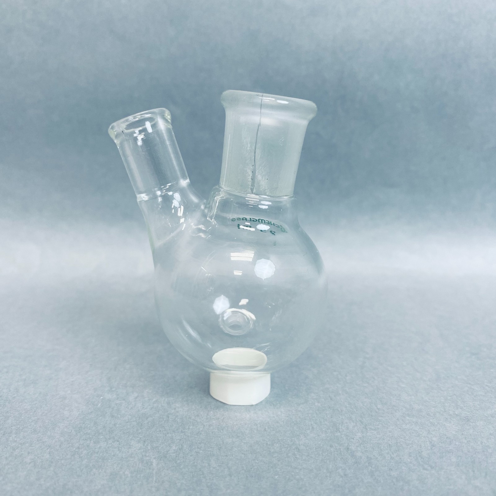 Chemglass Single Neck 25 ml Round Bottom Flask 14/20 with Side Tubulation