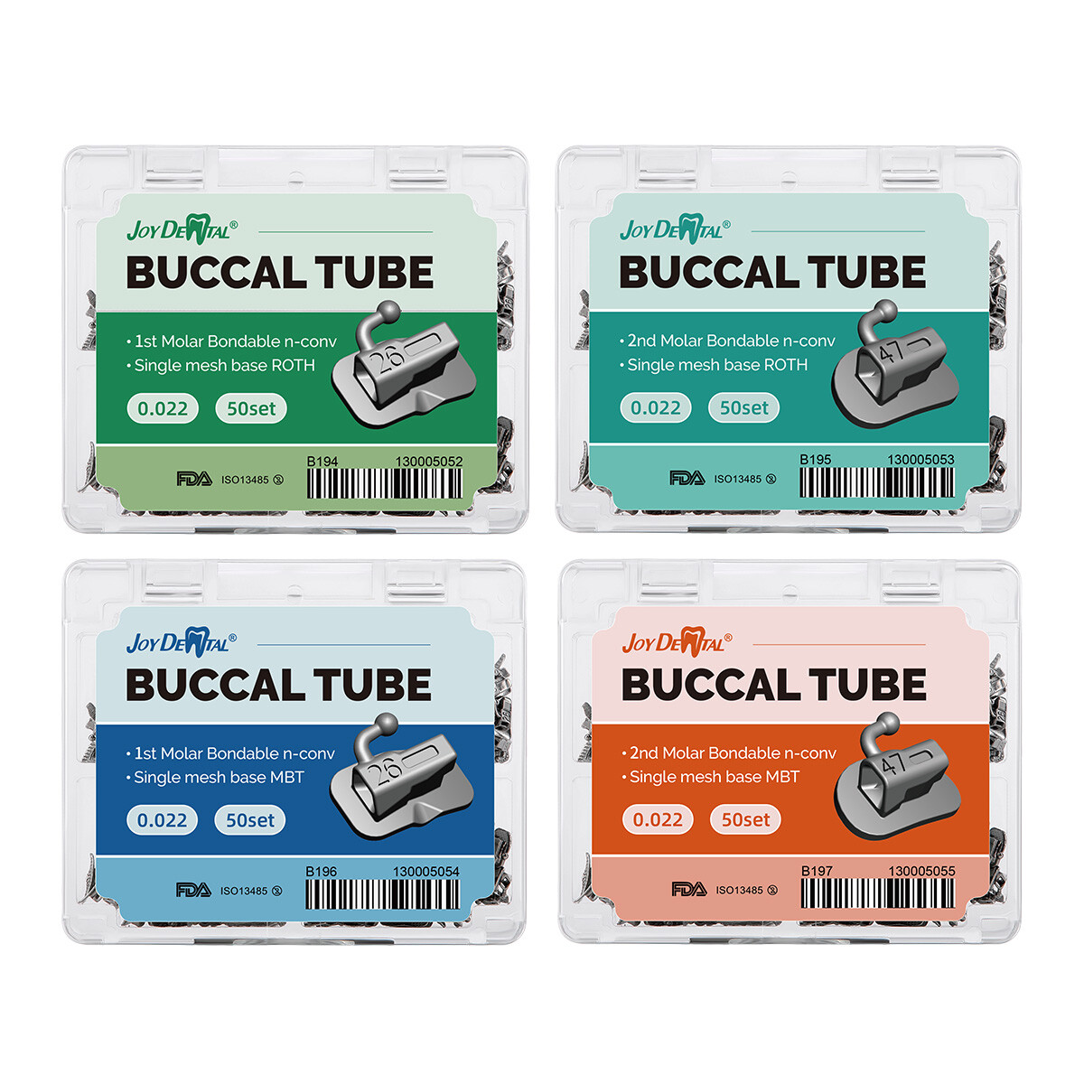Dental Orthodontic Buccal Tube 1st 2nd Molar Roth/MBT 022 018 Bondable Monoblock