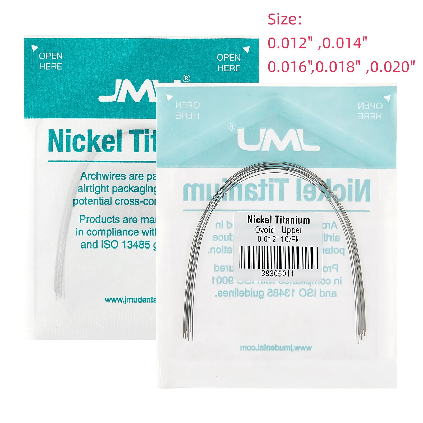 100pcs Nickel Titanium Archwire Orthodontic Ovoid Form Arch Wire Round Shape