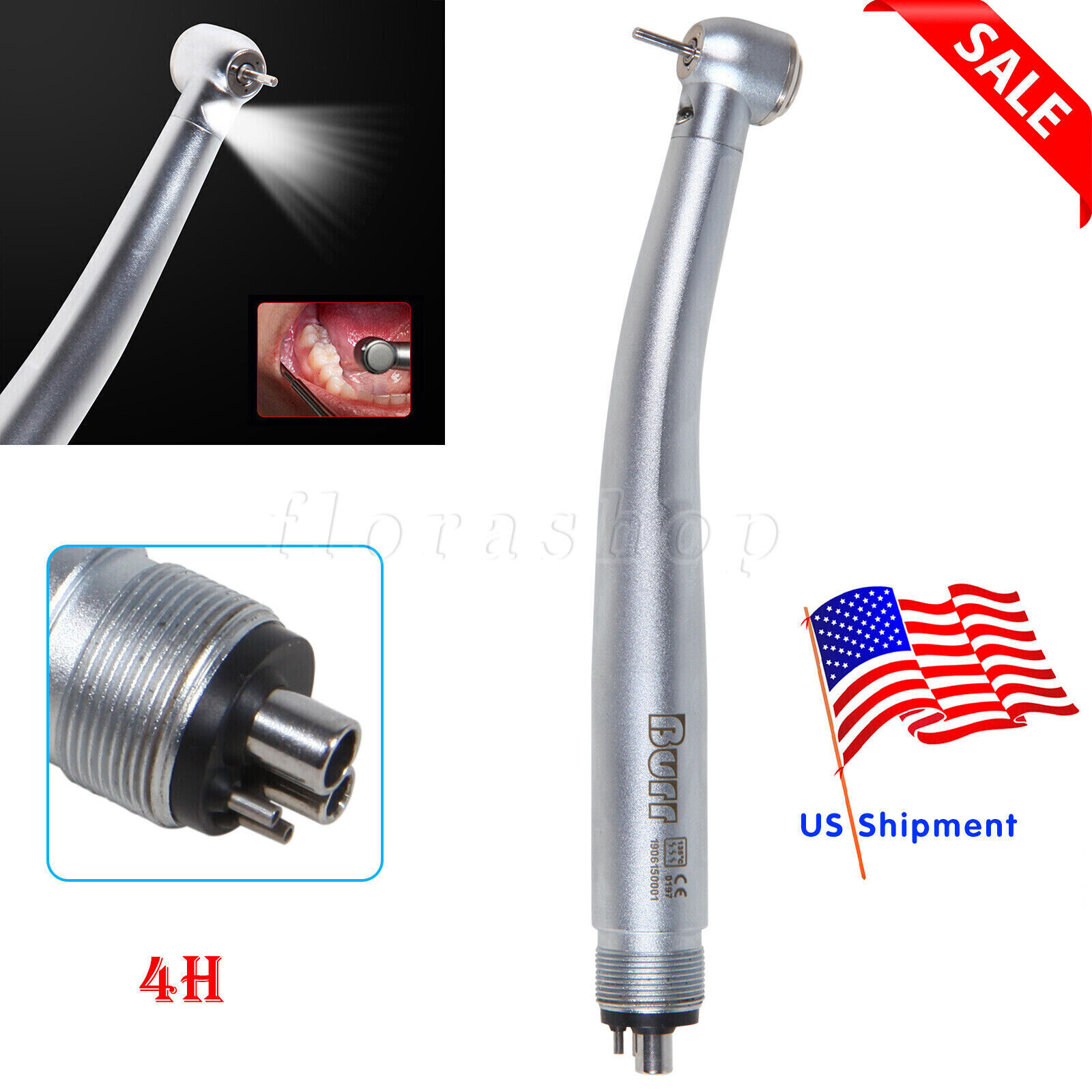 Kit turbina LED pieza de mano alta baja velocidad 2/4HOLE dentales estilo NSK AN