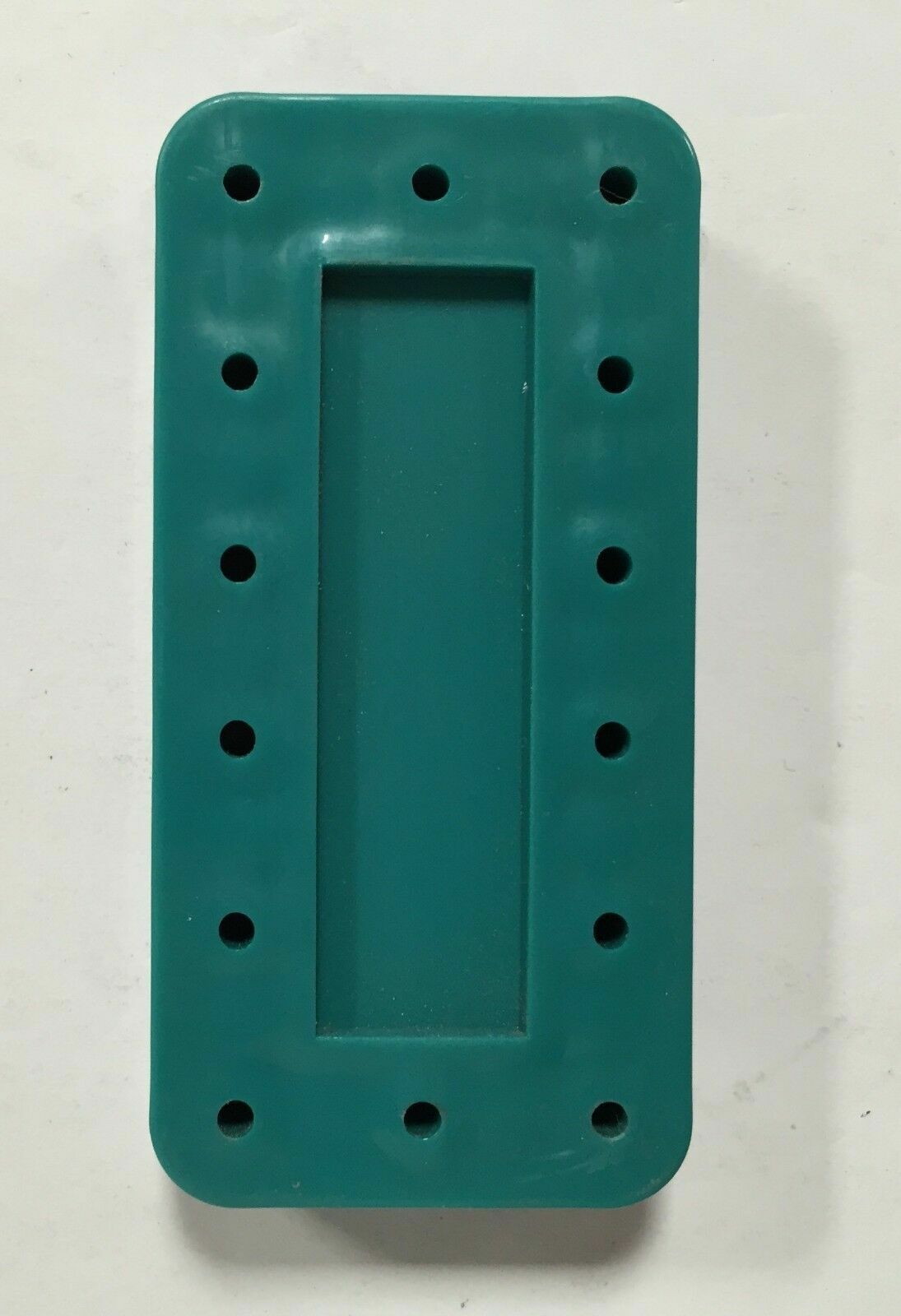 4X Aquamarine Rectangle Magnetic Dental Bur Stands Block Holder Station 14 Holes
