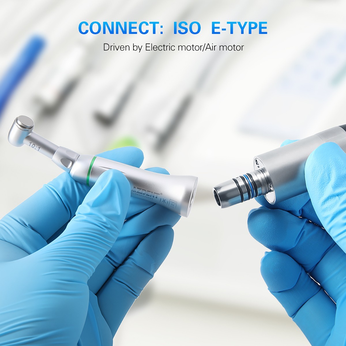 AZDENT Dental Reciprocating 10:1 Endo Handpiece /20:1 Implant Contra Angle E-Typ