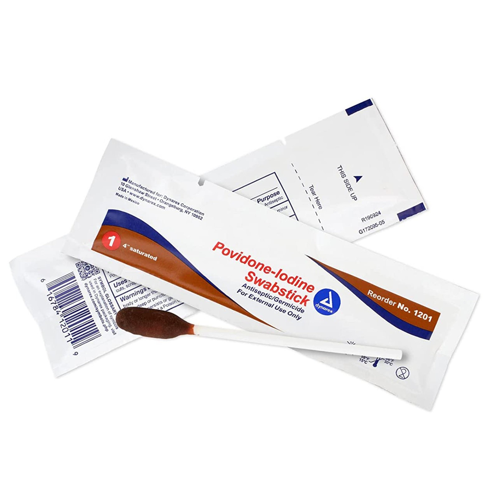 Dynarex Impregnated Swabstick NonSterile 1201 1 Count(s) 50 Sticks/Count