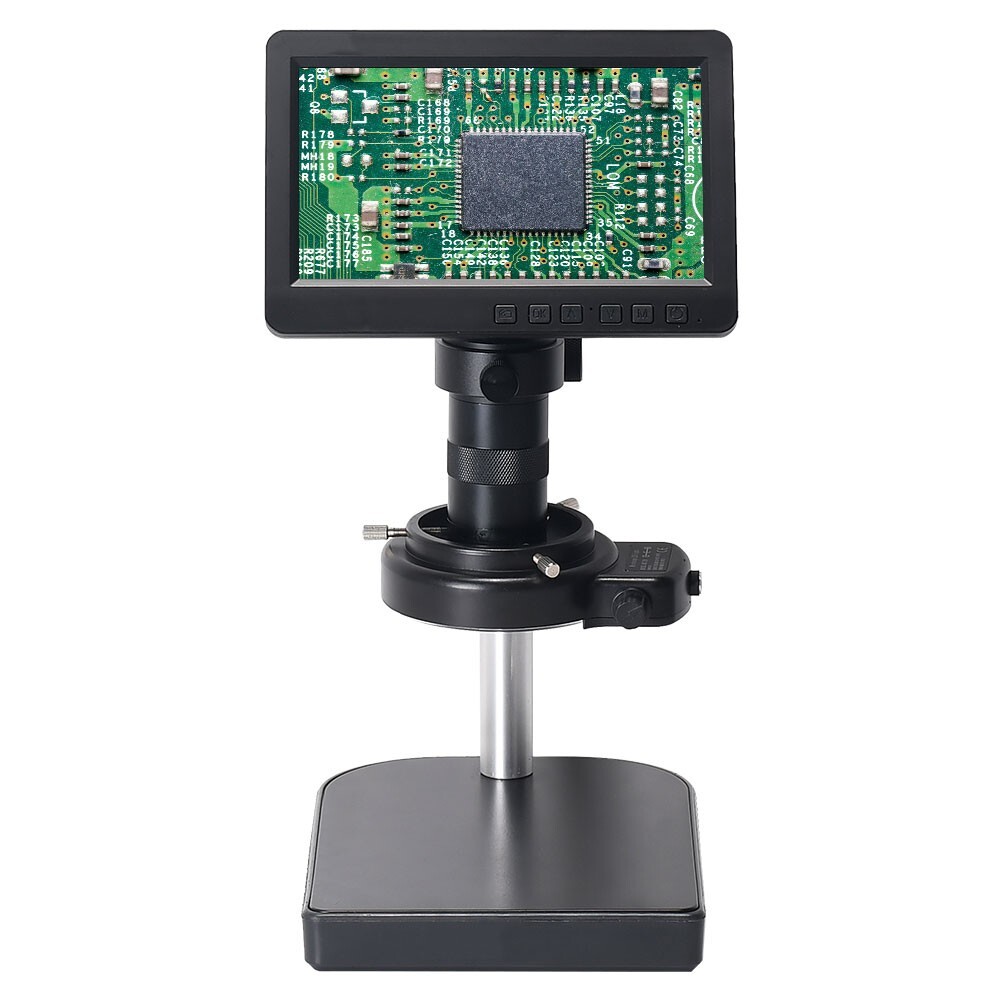 HAYEAR HY-2070 26MP Microscope Camera w/ Small Stand +7″ LCD+ 150X C-mount Lens-