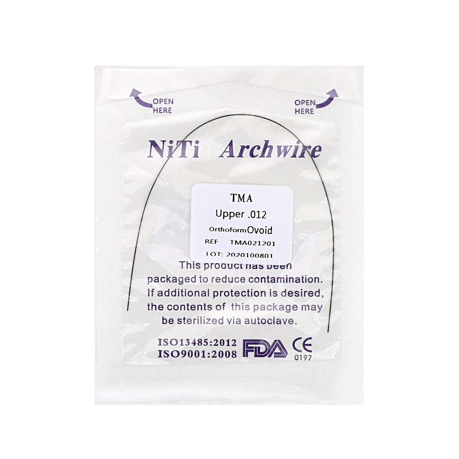 10 Packs Dental Orthodontic TMA Beta Titanium Molybdenum Ti-Mo Alloy Round Arch