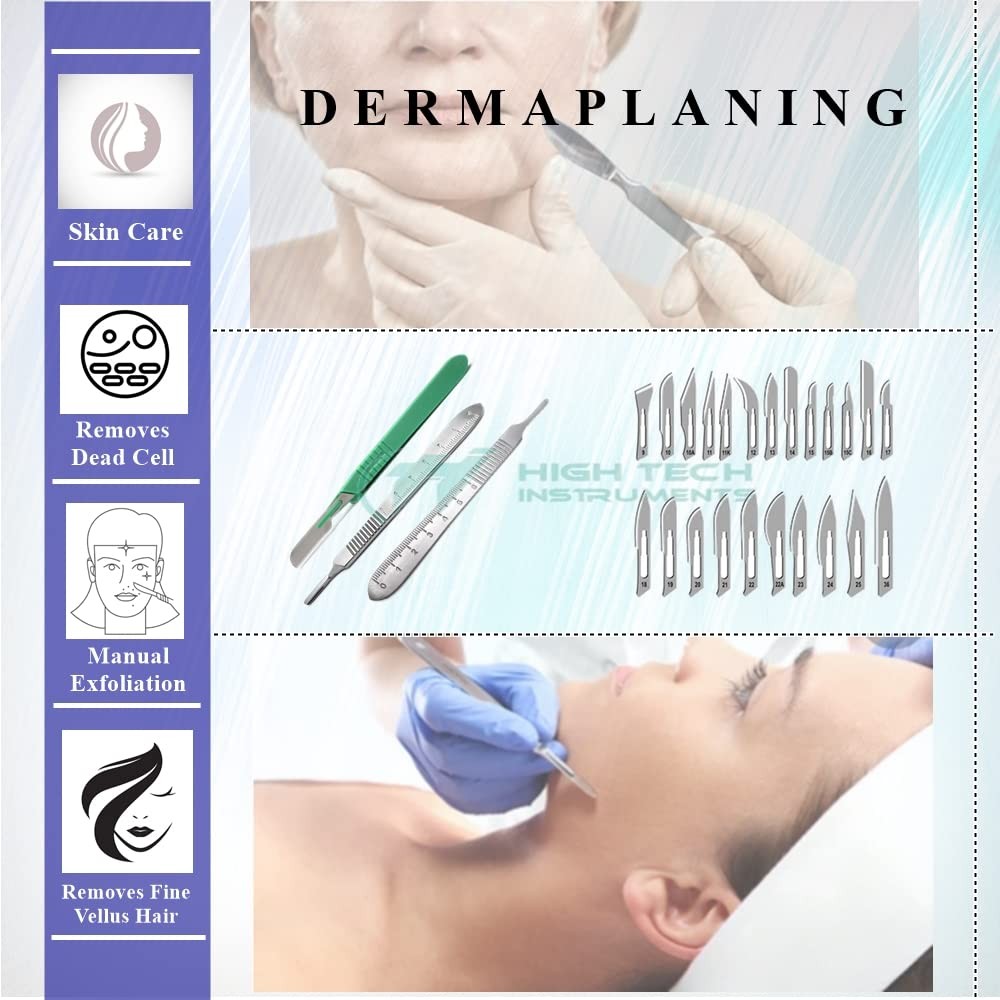 100 Pcs Box Surgical Sterile Blades #25 Made of High Carbon Steel With Silver