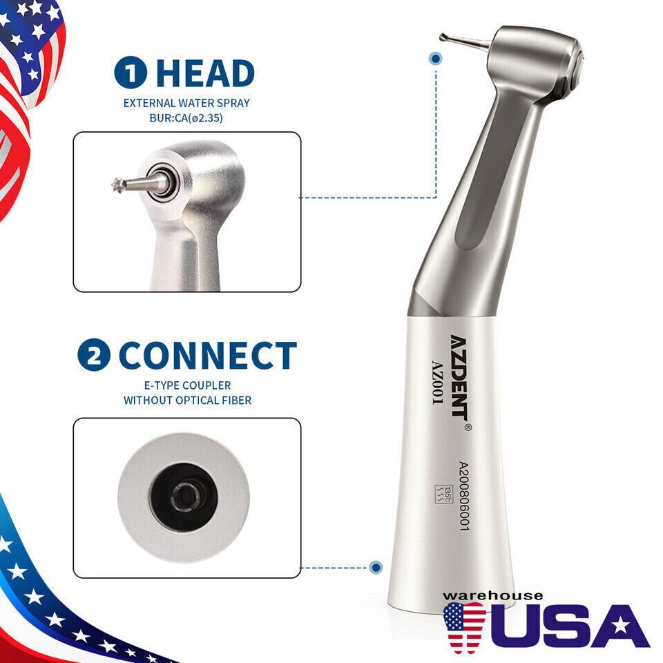 Dental Slow Low Speed Handpiece Straight Contra Angle Air Motor /FG Diamond Burs
