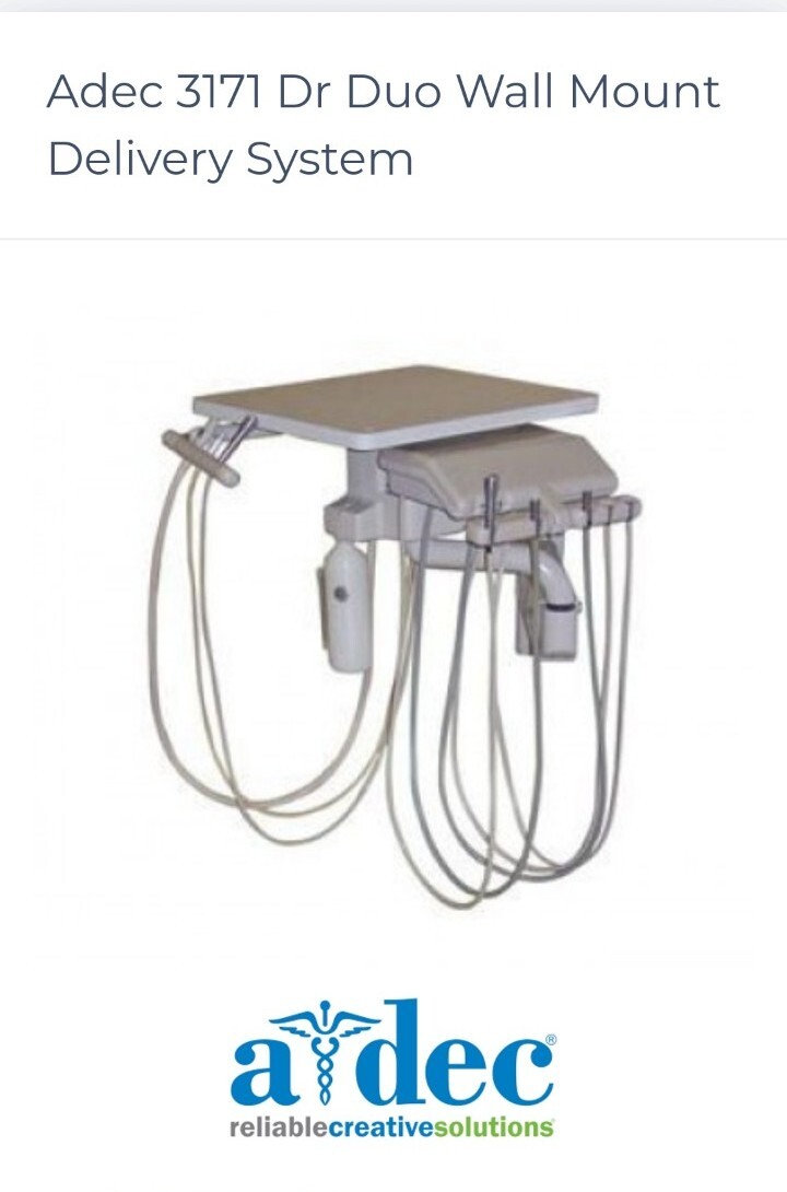 Adec 3171 Duo Dental Delivery Unit & Assistant’s Arm A-dec With Rheostat.
