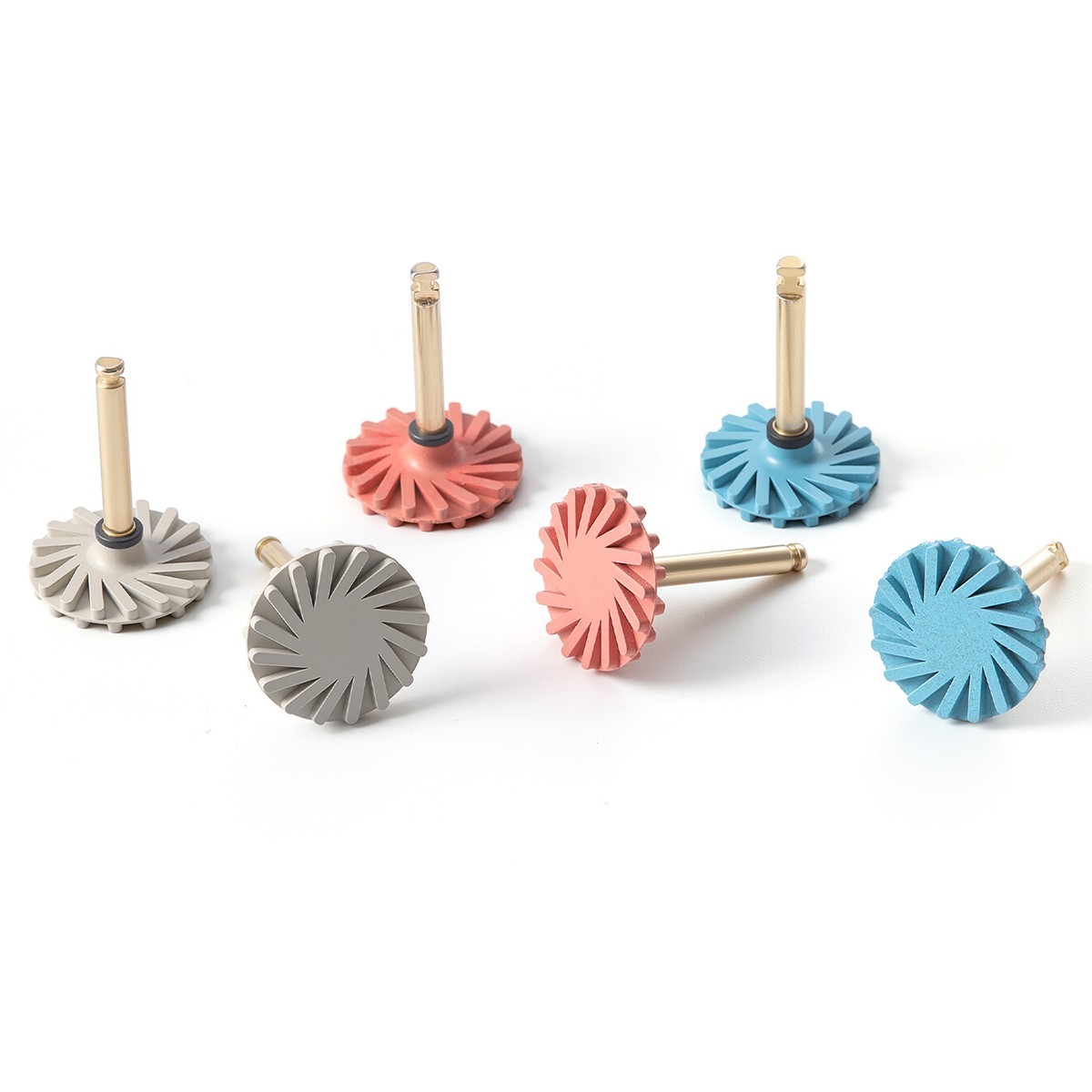 6pc Dental Composite RA Discs 14mm Polishing Wheels Diamond Rubber Rotary Burs